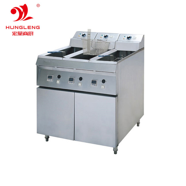 落地式三缸三筛电炸炉